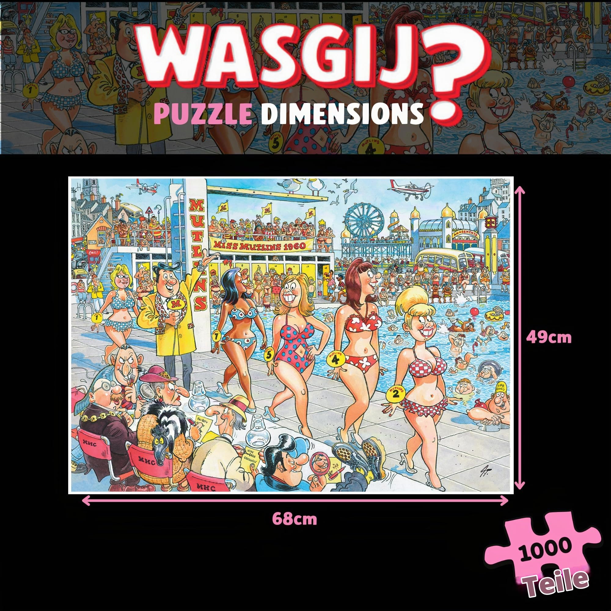Wasgij Retro Destiny 9 Super Models - 1000 Teile Erwachsenen Puzzle (DE) – Ansicht 2