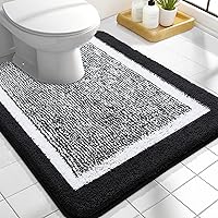 Vista 83 de OLANLY Alfombras de baño 30x20, tapete de baño de microfibra extra suave y absorbente, antideslizante, lavable a máquina, secado rápido, alfombra