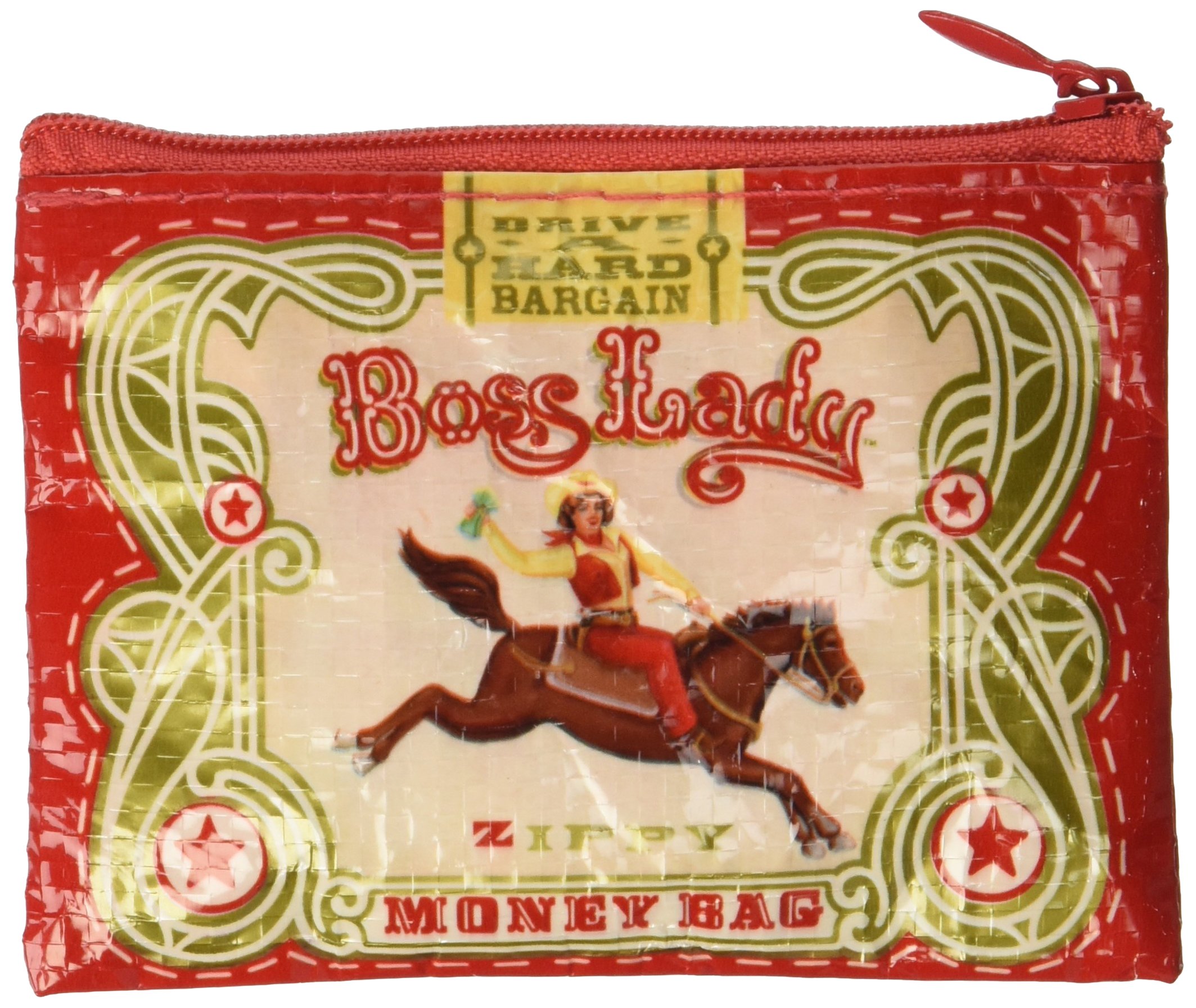 Blue QCoin Purse - Blue Q - Boss Lady 4x3" Wallet Bag QA496