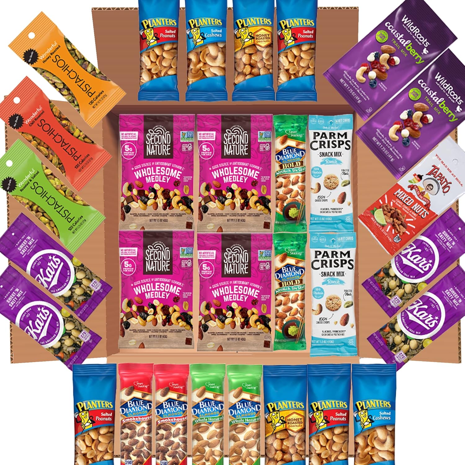 Nuts Snack Packs Variety Box 30 Pack Trail mix, Mixed