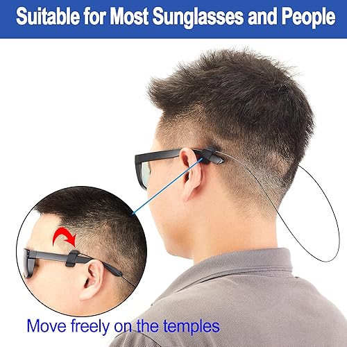 Miniatura 3 de Omnful Correas para lentes de sol  Correas mejoradas para gafas con 2 agujeros, correas para gafas, soporte de cuerda para gafas, kit de correa para