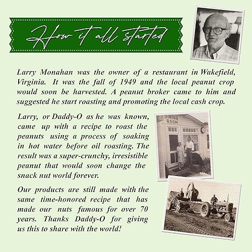 Vista 67 de The 1949 Nut Co. Cacahuetes gourmet salados estilo Virginia Fritos asados al aceite con un crujiente crujiente único extragrande, cocido a mano