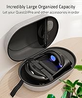 Vista 3 de Syntech Estuche rígido grande con cable de enlace de 16 pies16.4 ft compatible con OculusMeta Quest2