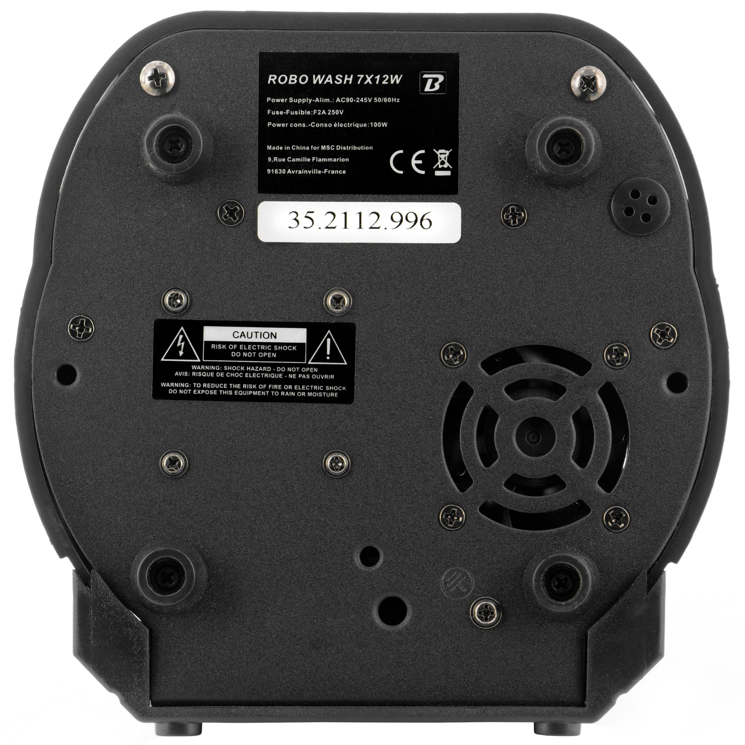 BoomTone DJ ROBO WASH 7X12W LED RGBW Bühnenlicht 4in1 Dimmer, Stroboskop, Moving Head Spots, Motorisierte Lyra, automatische Programme, Musikerkennung, DMX, Master/Slave