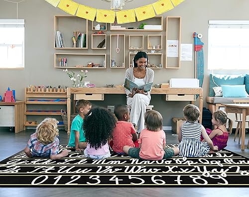 Miniatura 2 de Flagship Carpets Muestras de escritura a mano ABC alfombra infantil para interiores en el aula o en el hogar habitación de los niños o tapete