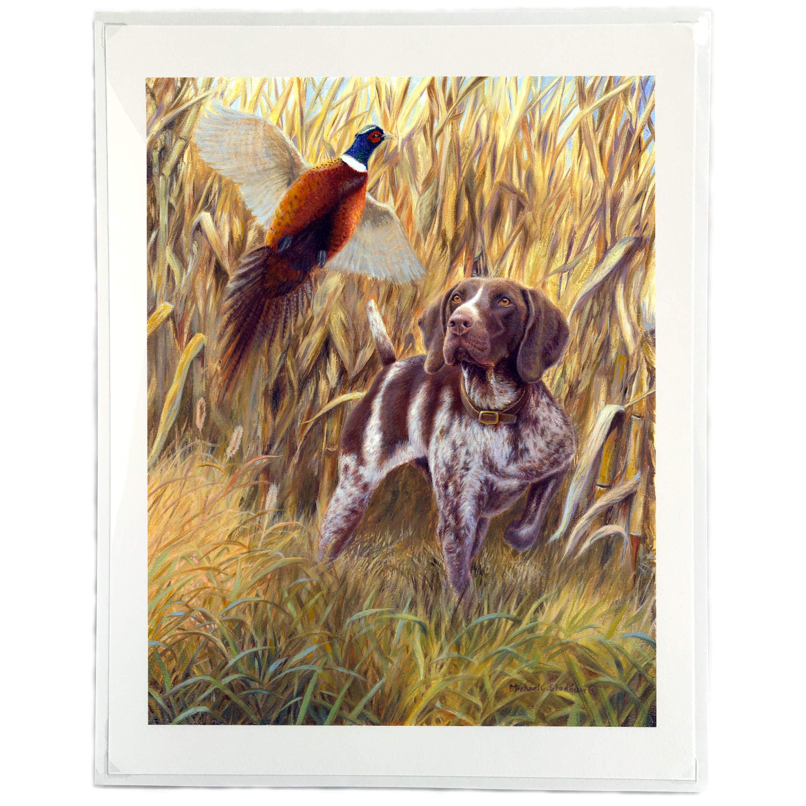 リアル】壁掛け ペット時計 ジャーマンショートヘアード