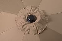 Vista 3 de Trademark Innovations Sombrilla de patio con manivela inclinable - 7' (bronceado), Beige Bronceado, Moderno