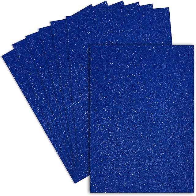 Springboard 10934 A4 Glitter Card (Pack of 10 Sheets) - Blue