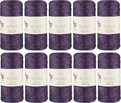 Miniatura 86 de Sensy Premium 2mm 76 Metros de Cuerda de Poliéster 100% Cordón de Polipropileno Cordón de Macramé 2mm Cordón para Bolso de Crochet Hilo de Crochet