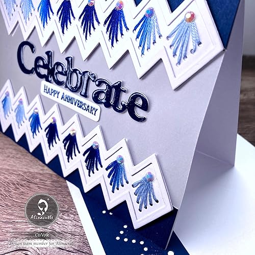 Miniatura 8 de Alinacutle 2 piezas de bordes de tarjetas de puntada troquelada para cortar metal para hacer tarjetas hechas a mano álbum de recortes, plantilla de