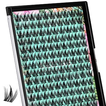 AMZGIRL Lash Clusters C Curl Manga Anime Lashes 10mm, Puppy | 140pcs Spiky Cluster Lashes, Ultra-Thin Band Anime Lashes for DIY Natural Look, Reusable Strip for Everyday Wear