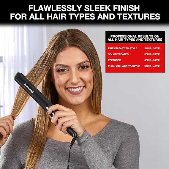 Remington 1 Flat Iron Hair Straightener, Anti-Static Technology, 30%