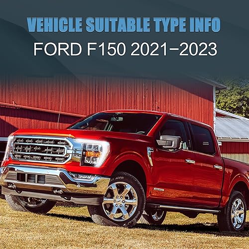 Miniatura 2 de VLAND Conjunto de faros LED para Ford F150 2021-2023 14 generación XL, XLT, Lariat, Tremor, Raptor, King Ranch, Platinum, Limited,