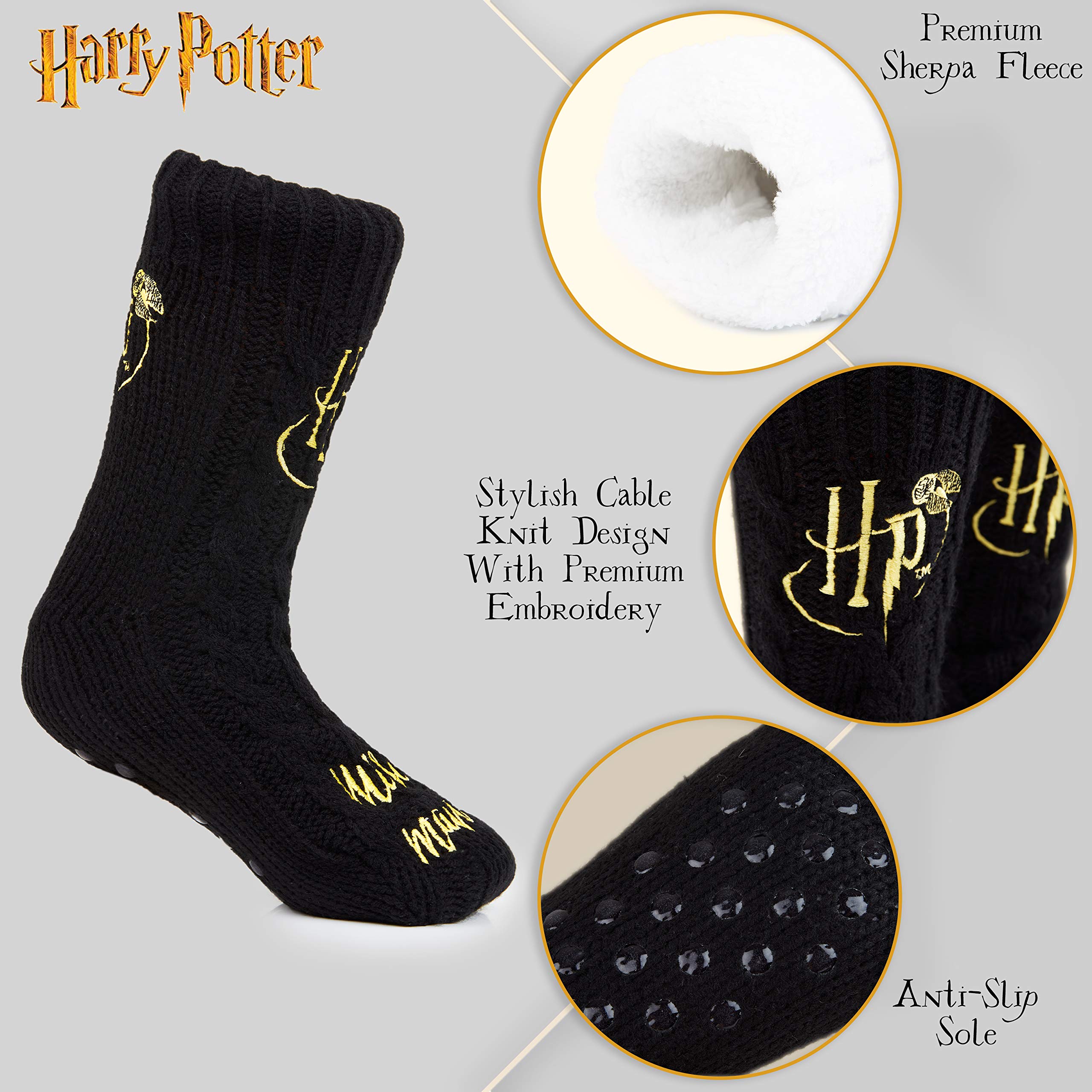 Harry Potter Calze Donna, Calzini Antiscivolo Invernali Caldi a Pantofola