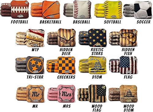 Miniatura 2 de Cornhole Solutions Professional Regulation 6x6 Pro Style Cornhole Bags - Stick & Slick Bags wHigh Quailty Resin Fill - USA Flag Design Options -