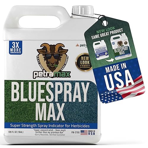 Petra Tools Blue Lawn Dye - Concentrado súper fuerte 3 veces más que otros, fertilizante, indicador de pulverización de marca azul para uso disponible en Yaxa Guatemala