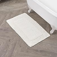 Vista 40 de Laura Ashley Ruffle tapete para baño de algodón de 17 x 24 pulgadas