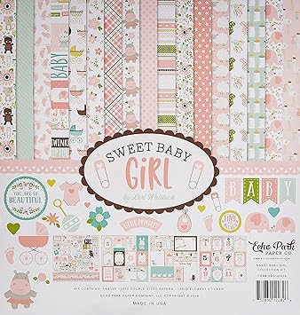 Echo Park Paper Sea Collection Scrapbook Kit - 12x12 Inch Double-Sided Patterned Papers With Element Stickers