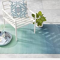 Vista 29 de Fab Habitat - Tapete de plástico reciclado para exteriores, impermeable, resistente a la decoloración y a las arrugas, a rayas, para patio, terraza