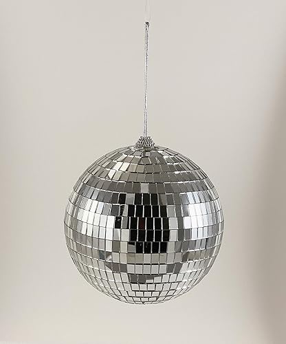 CalCastle Craft Bola de luz de discoteca con anillo para colgarcuerda, varios tamaños de 5, 6, 8, 10, 12 pulgadas (bola de espejo de 4 pulgadas, 1