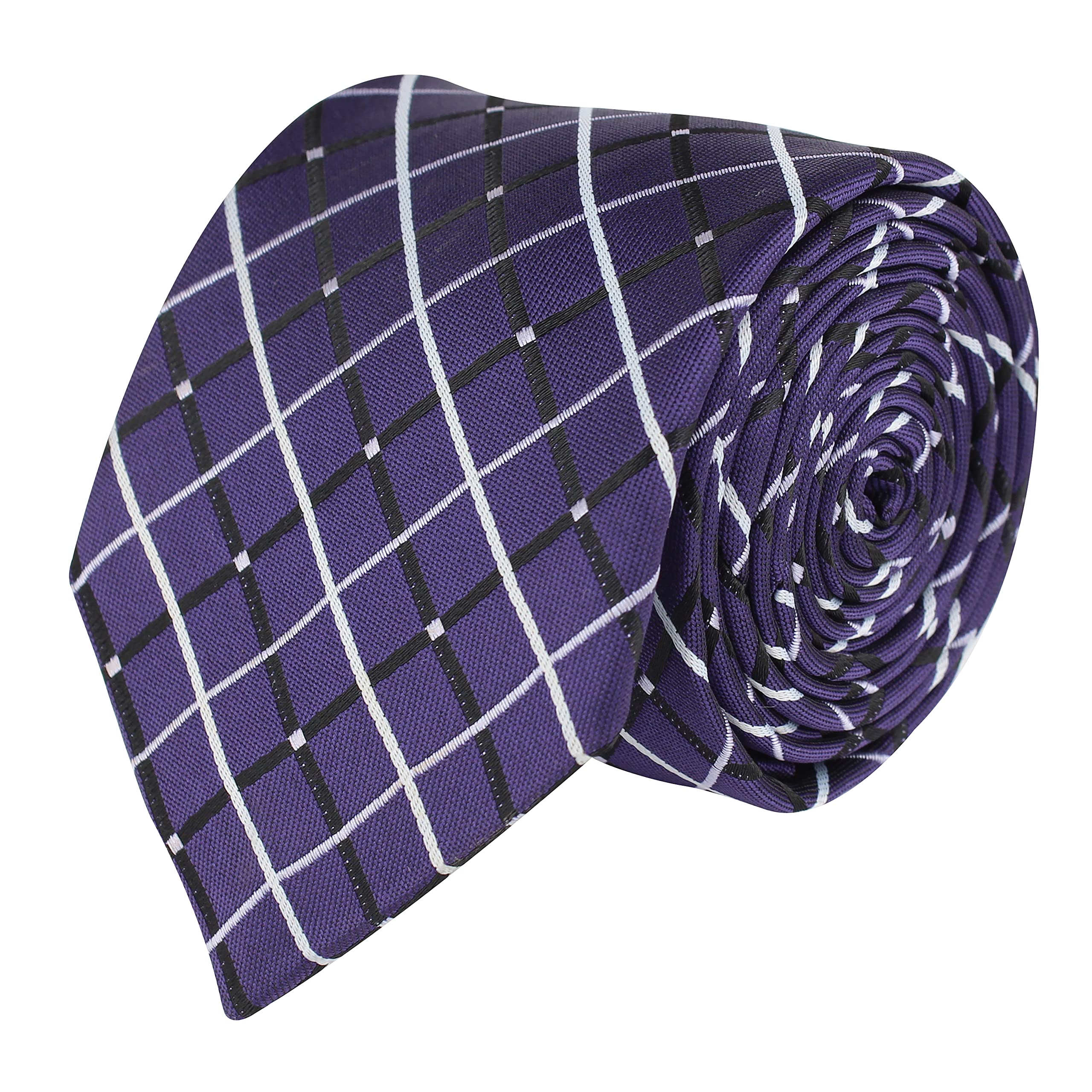 Kavove The Classic Checkered Blue Necktie For Men-image-29