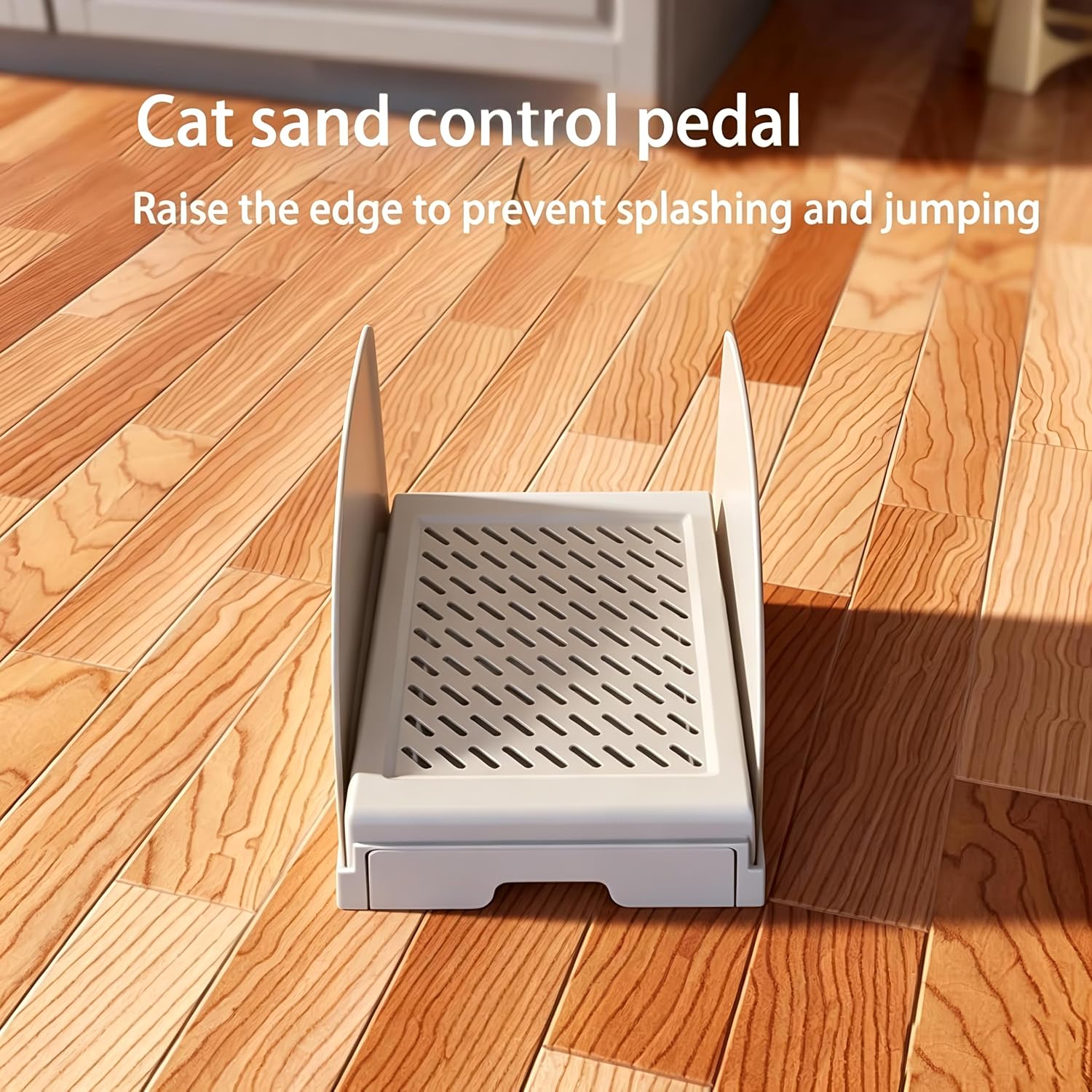 Plastic Inclined Steps Assist in Using Various Sizes of cat Litter Boxes. Plastic Large cat Litter Boxes Inclined Steps are Non Stick，Height Adjustable，Easy to Clean(White, Small) image 5