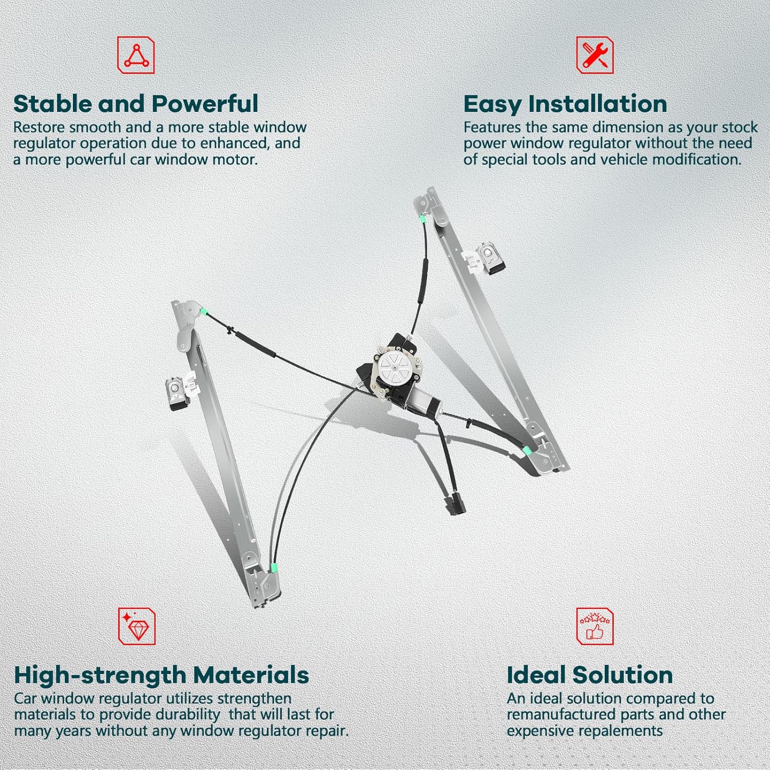 FINDAUTO Front Right Side Power Window Regulator with Motor Replacement for 2004-2007 for Chrysler Town and Country,2004-2007 for Dodge Caravan,2004-2007 for Dodge Grand Caravan,741-535