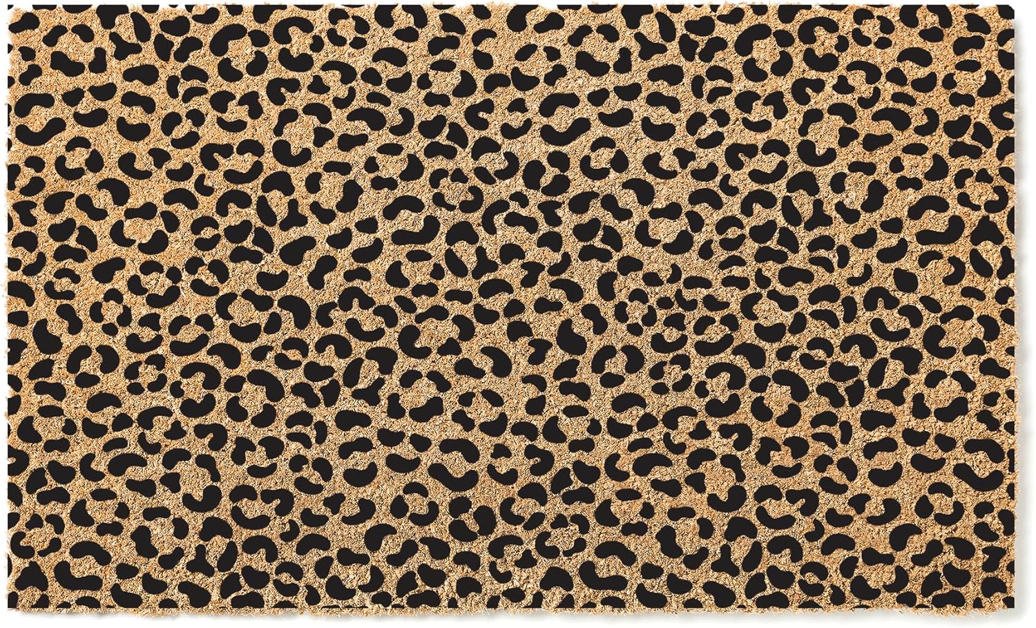 Cheetah Spot Pattern Door Mat | Animal Print Doormat | Premium Quality, Thick 100% Coir Coconut Husk Front & Made in The USA - Doormat STK 1613