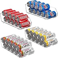 Vista 11 de Simple Houseware Organizador y dispensador de latas de soda para refrigerador/despensa, transparente