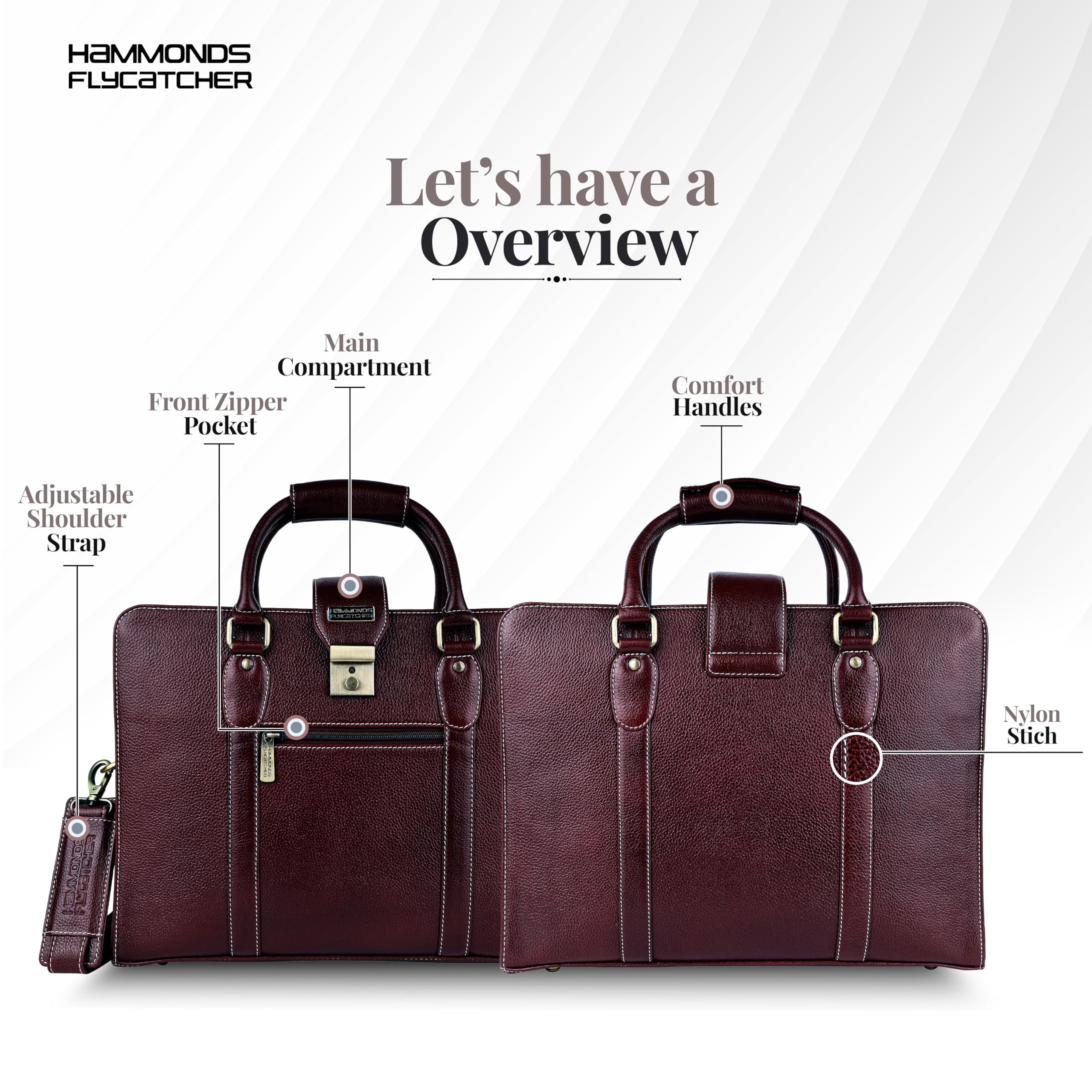 HAMMONDS FLYCATCHER Bolso bandolera para portátil para hombre, color marrón, Brown