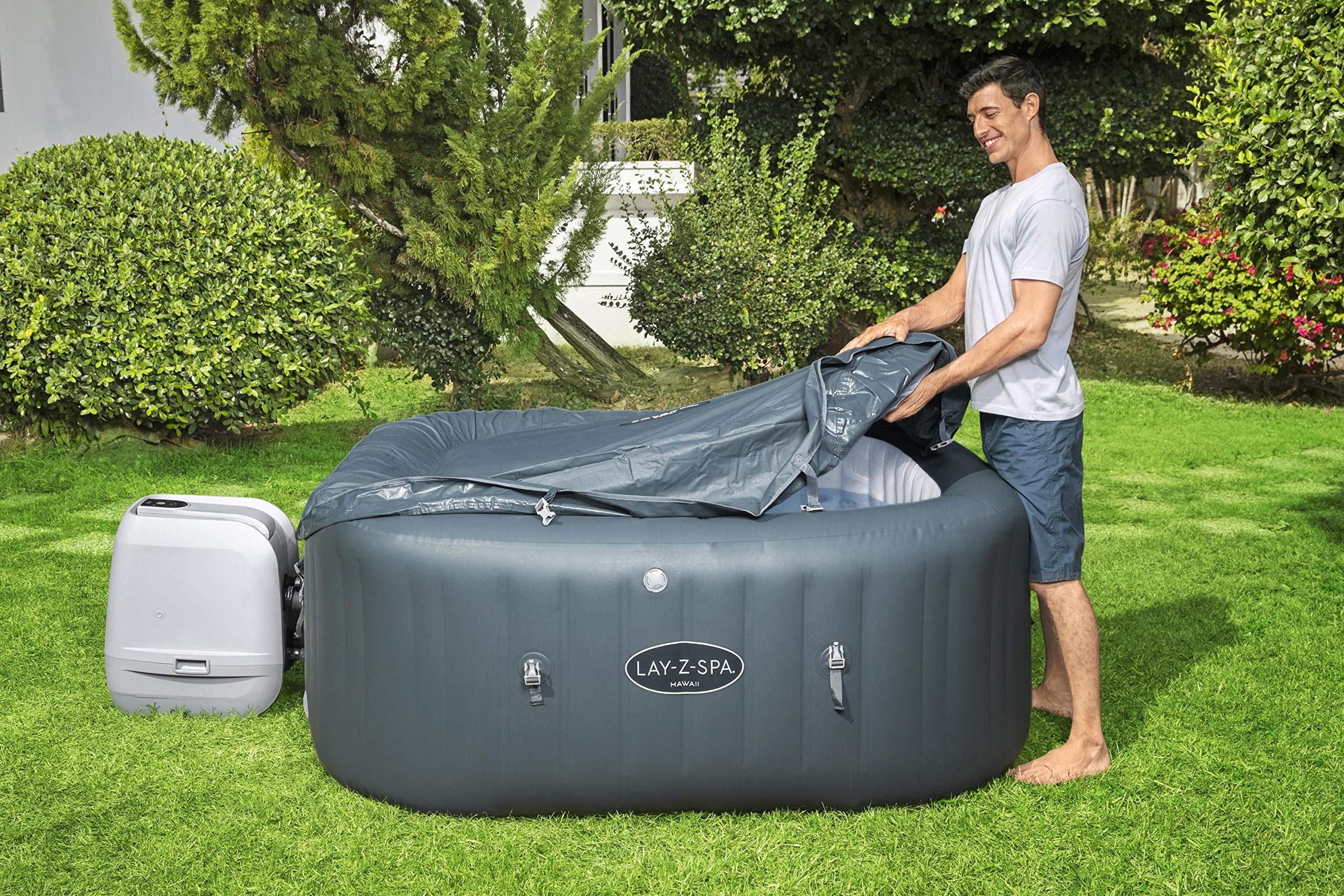 Bestway 60031 Minipiscina idromassaggio gonfiabile Hawaii Lay-Z-Spa HydroJet Pro