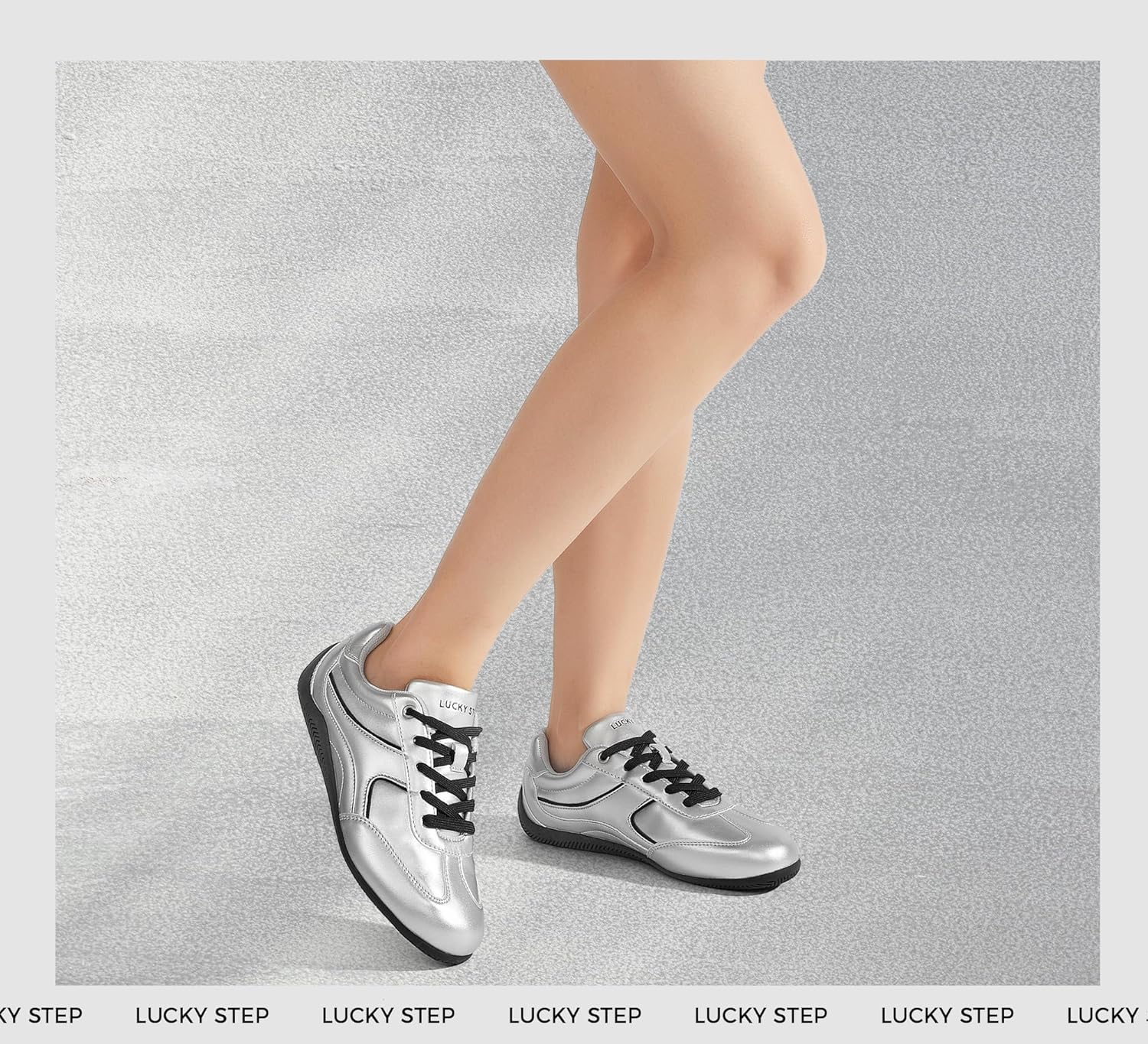 LUCKY STEP Women's Retro Casual Fashion Sneakers Classic Tennis Thin Sole Low Top Lightweight Running Trainer Trendy Cute Walking Shoes Comfortable Footwear - Image 9