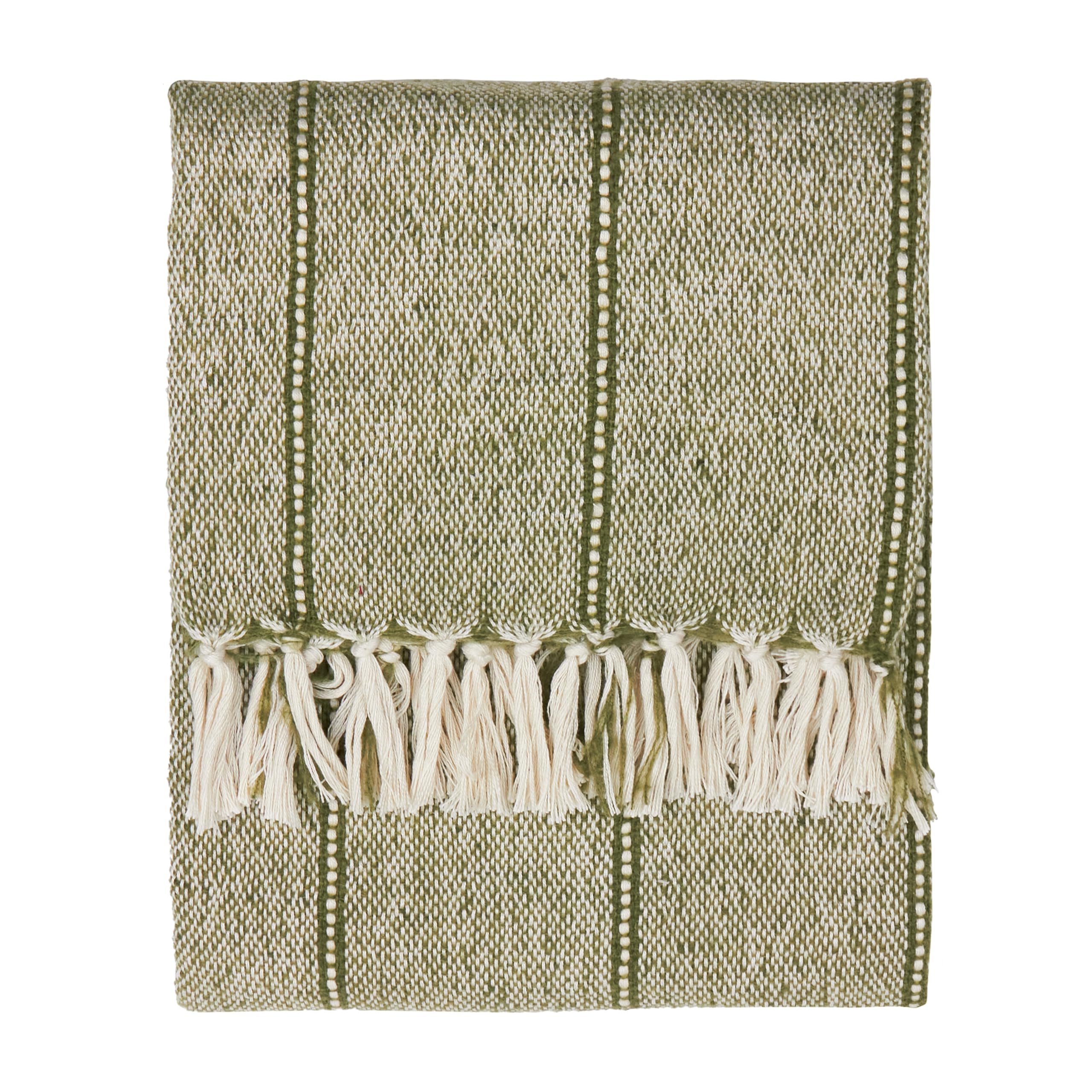 Yard Moss Hedon Throw – Soft Indoor/Outdoor Quick Dry Woven Striped Fringed Blanket ( – 130X180cm)