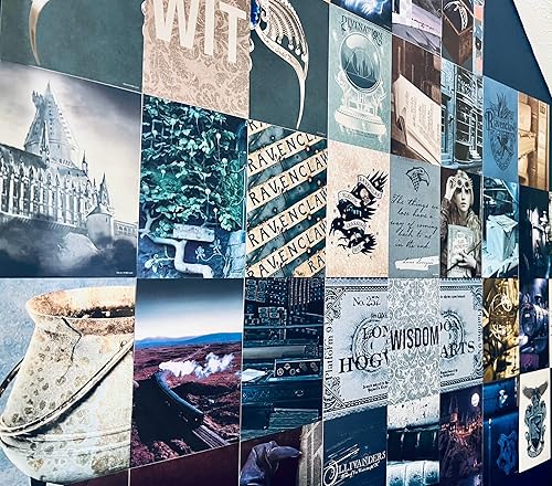 Miniatura 3 de CON*QUEST Conquest Journals Harry Potter Ravenclaw collage de pared, juego de cincuenta impresiones artísticas coleccionables de 4 x 6 pulgadas del