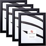 Craig Frames 8x10 Black Picture Frame Set | 4-Pack | 1