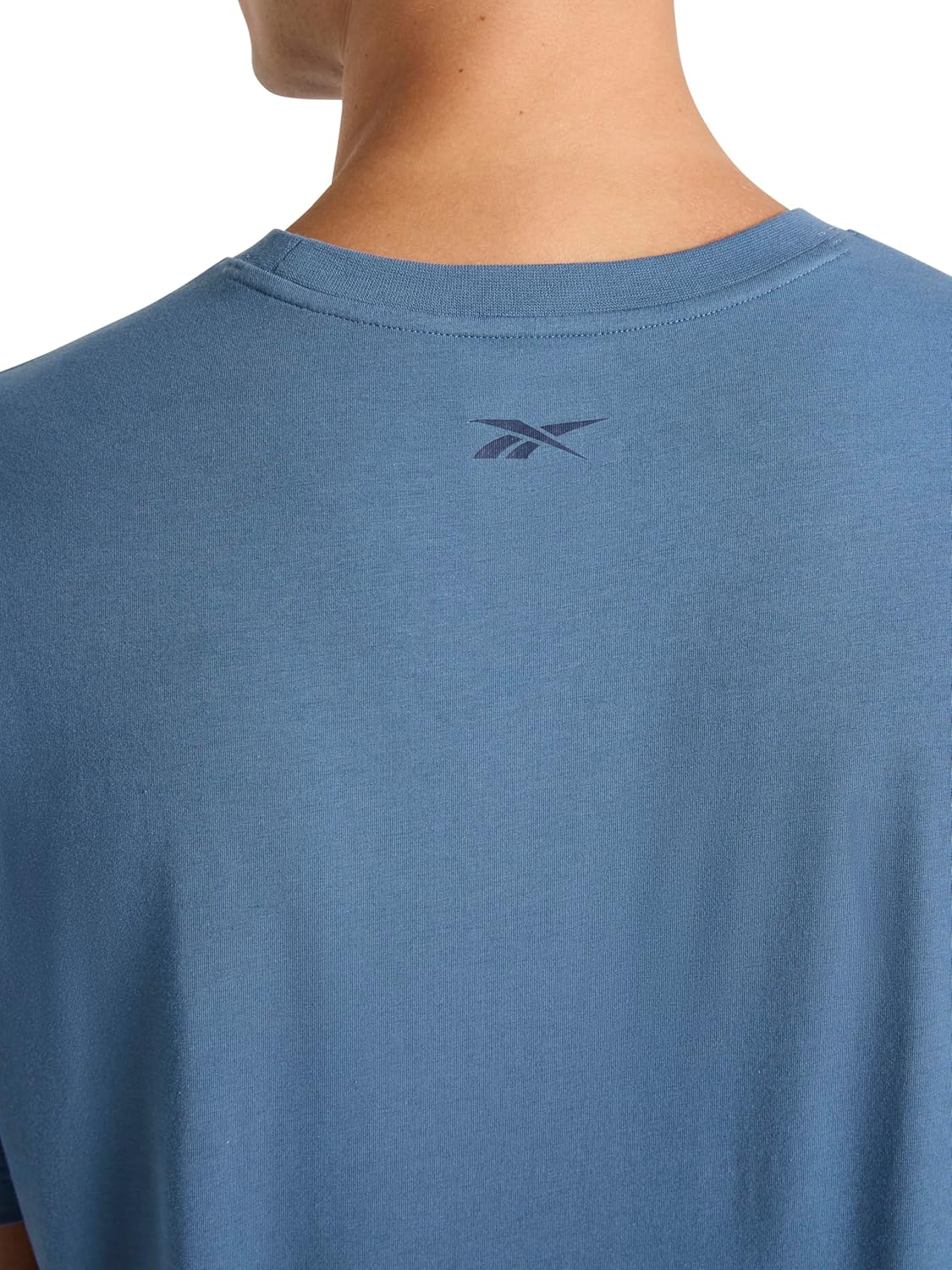Reebok Mens Short Sleeve Crewneck Embroidered T-Shirt, Standard Fit, Lightweight Stretch Cotton Fabric - Image 5
