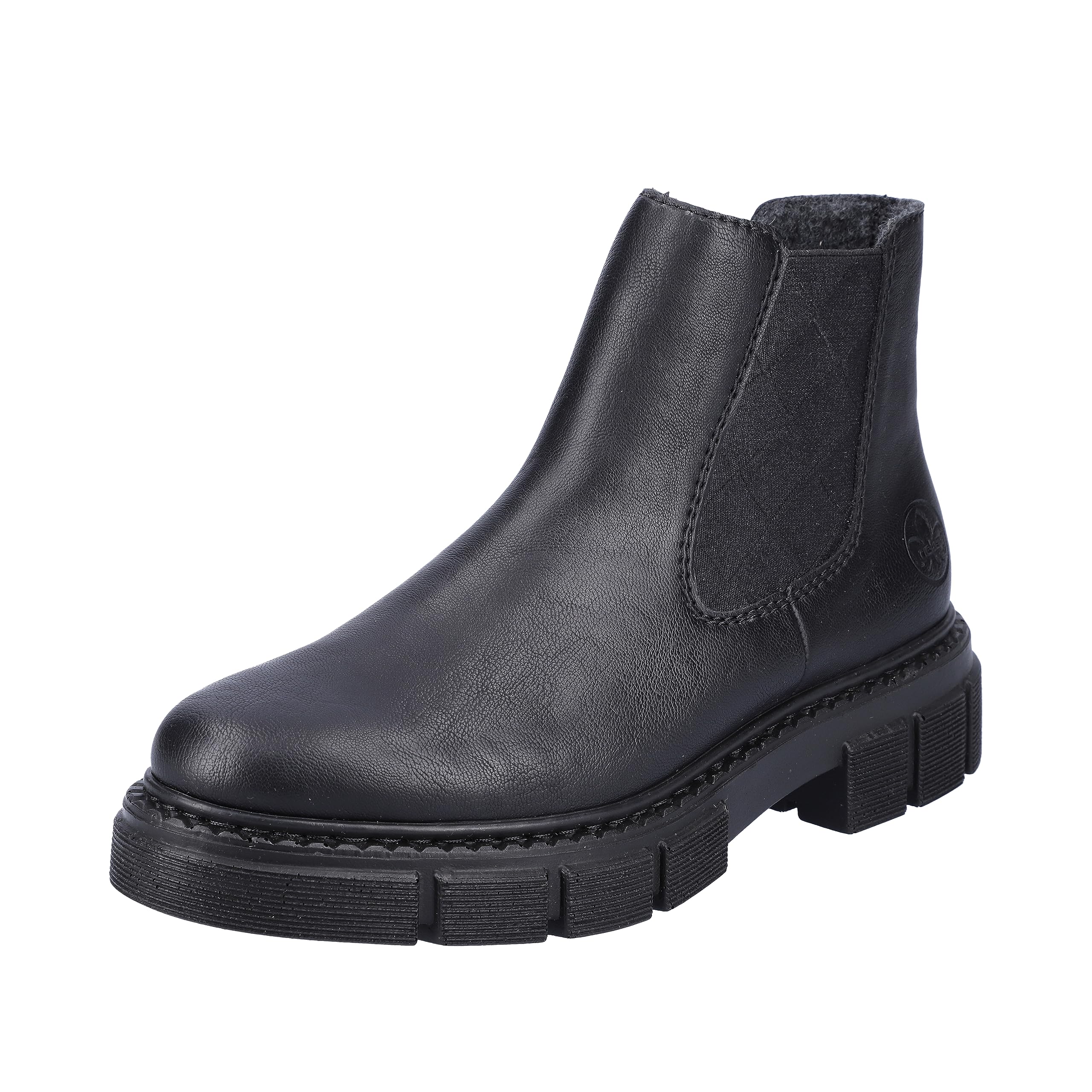 Rieker Ladies Ankle Boots with A Chunky Sole M3854-00 - Black Synthetic - UK Size 6.5 - EU Size 40 - US Size 8.5