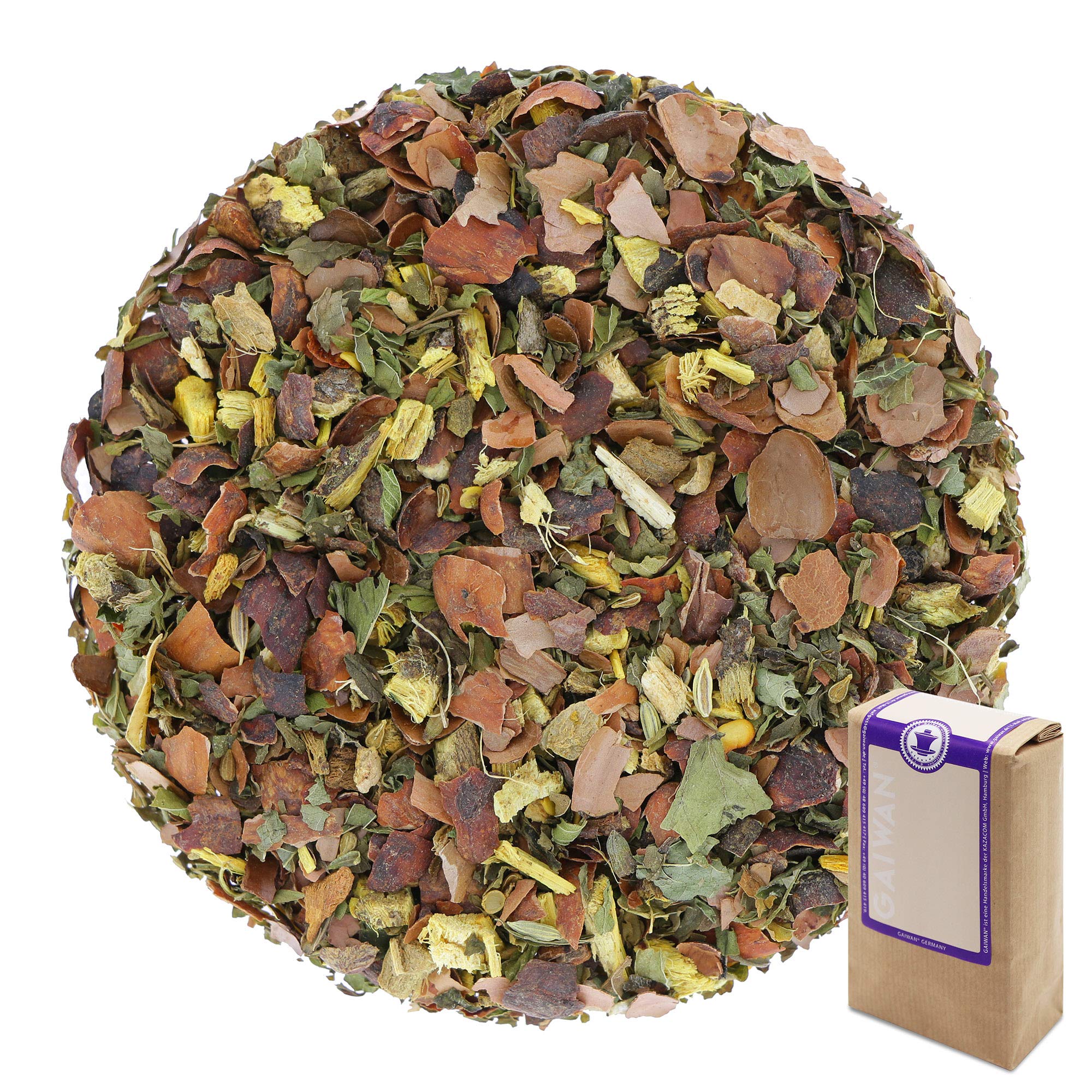 No. 1229: Herbal Tea Loose Leaf chai Tea "Choco Chili Chai" - 100 g (3.5 oz) - GAIWAN® Germany - Cocoa Shells, Licorice, Ginger, Anise, Fennel, Balm, Cassia, Chili, Cloves, Black Pepper