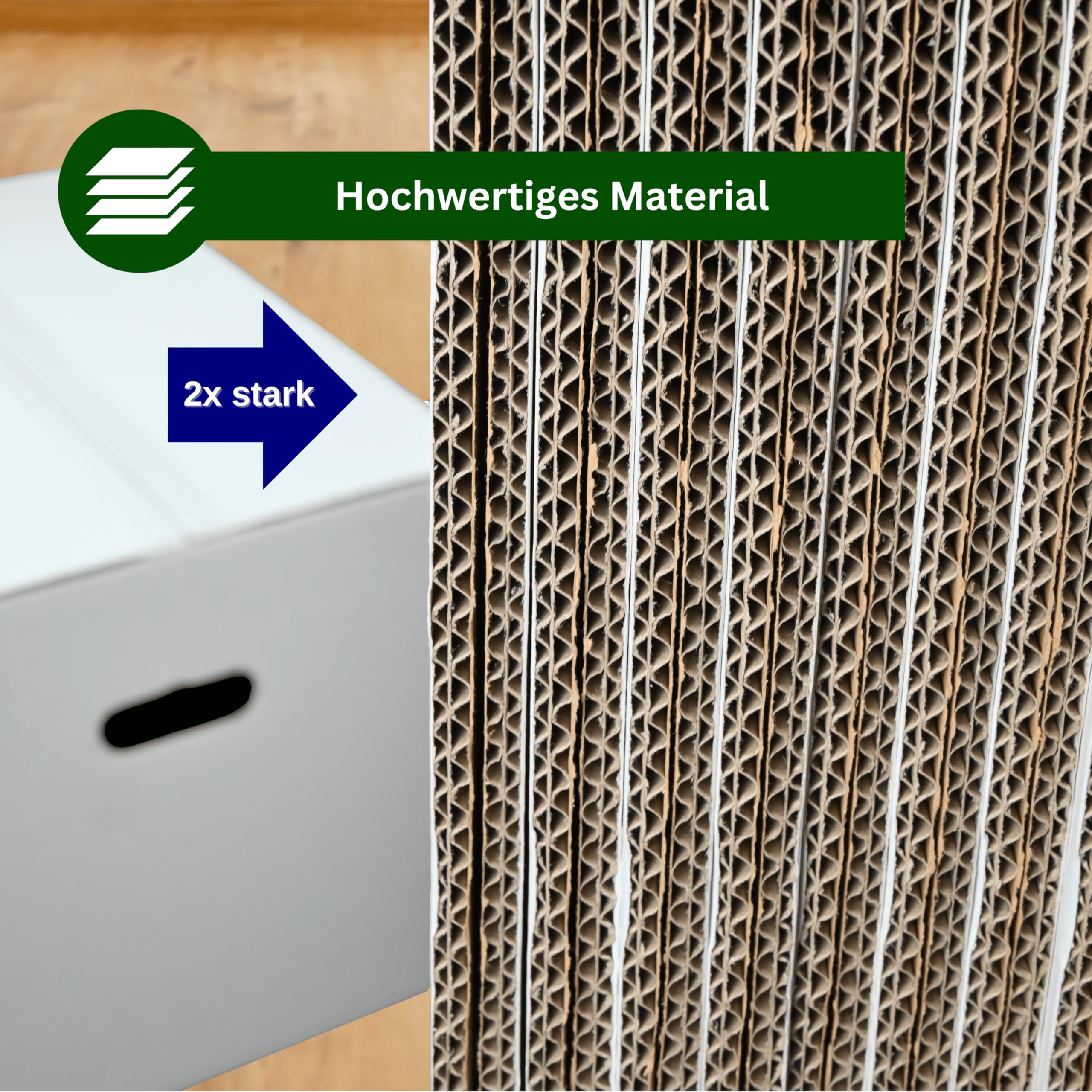 Parspack Verpackungen Umzugskarton, 585 x 350 x 335 mm, Versandkarton, Bücherkartons, Aktenkartons, Übersiedlungskarton, Umzugsbehälter, TOP Umzug,Karton, Weiß, 25 Stück, Stückpreis € 2,99
