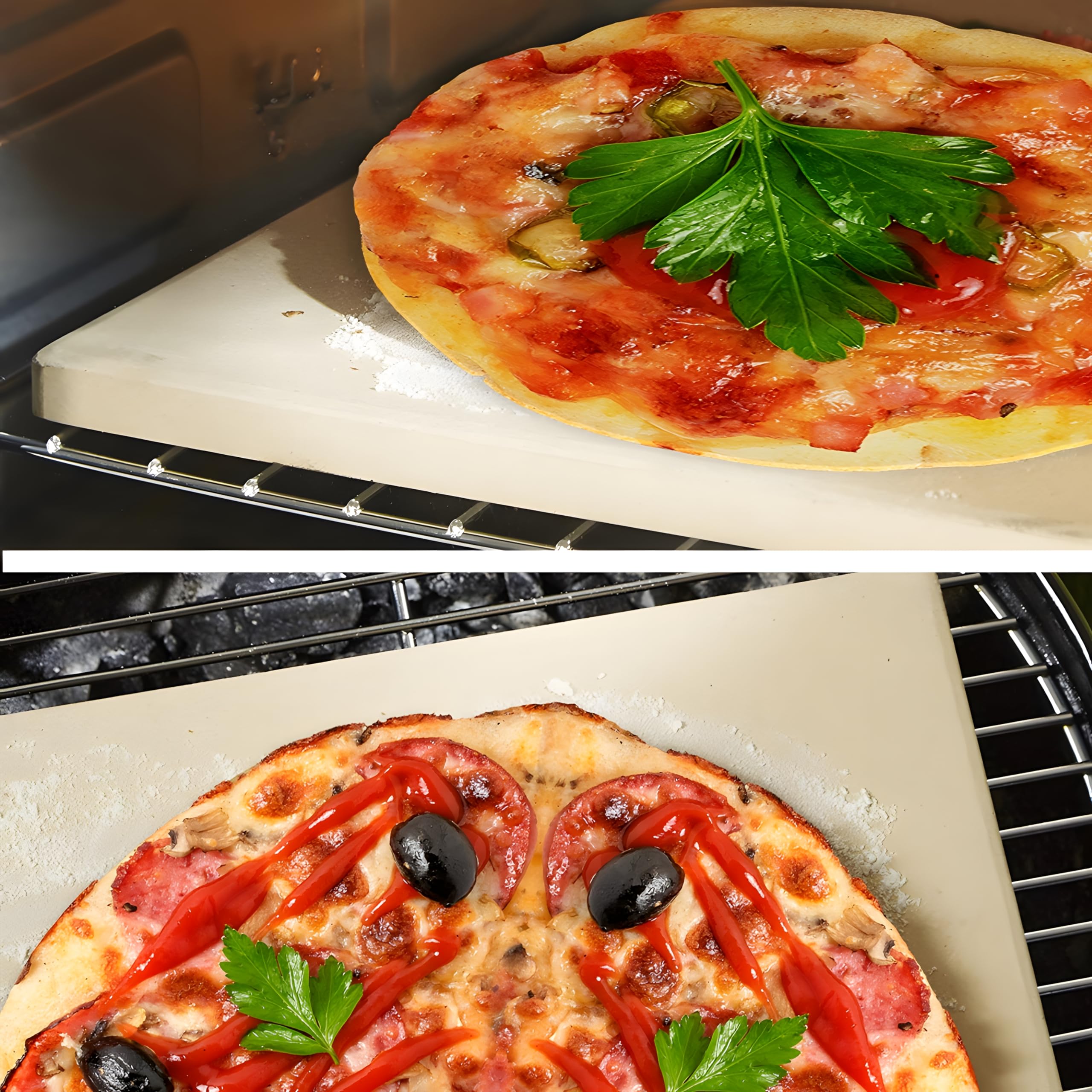 Pizzasteen van cordieriet - Perfect voor het maken van Italiaanse pizza