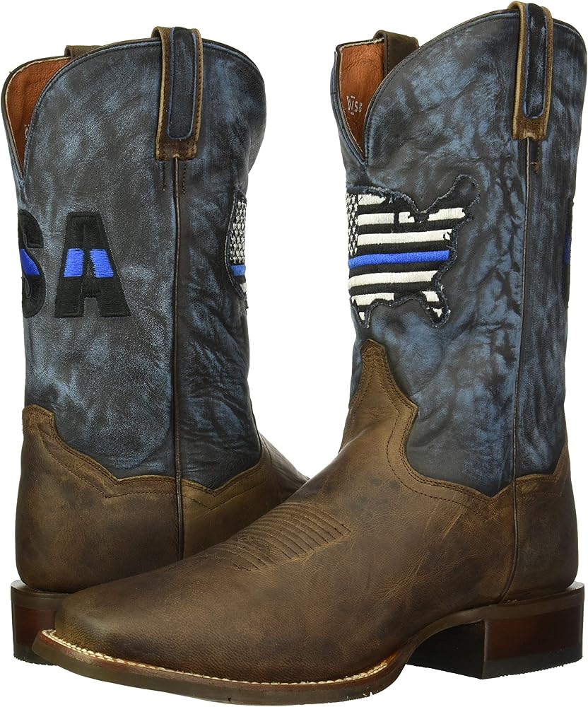 Thin blue line cowboy boots Clearance