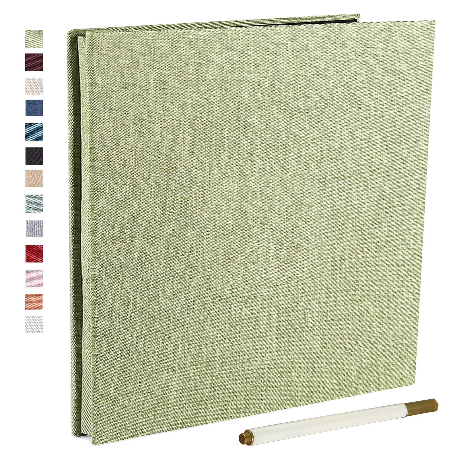 Vienrose Large Photo Album Self Adhesive for 4x6 5x7 8x10 Pictures Scrapbook Album DIY Scrap Book 40 Sticky Pages with A Metallic Pen