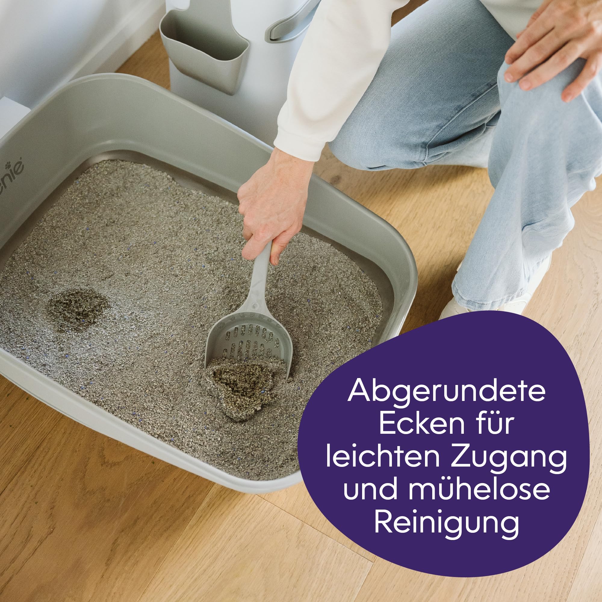 Litter Genie® Platinum XXL Edelstahl‑Katzentoilette – geruchsneutral, hygienisch, rutschfest & robust