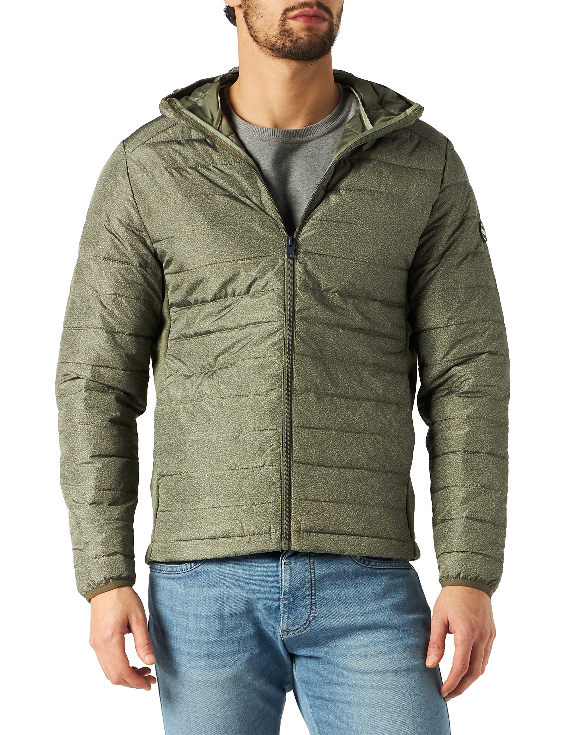 JACK & JONES Herren Jjeace Spring Puffer Hood Steppjacke mit Kapuze, Dusty Olive, XL