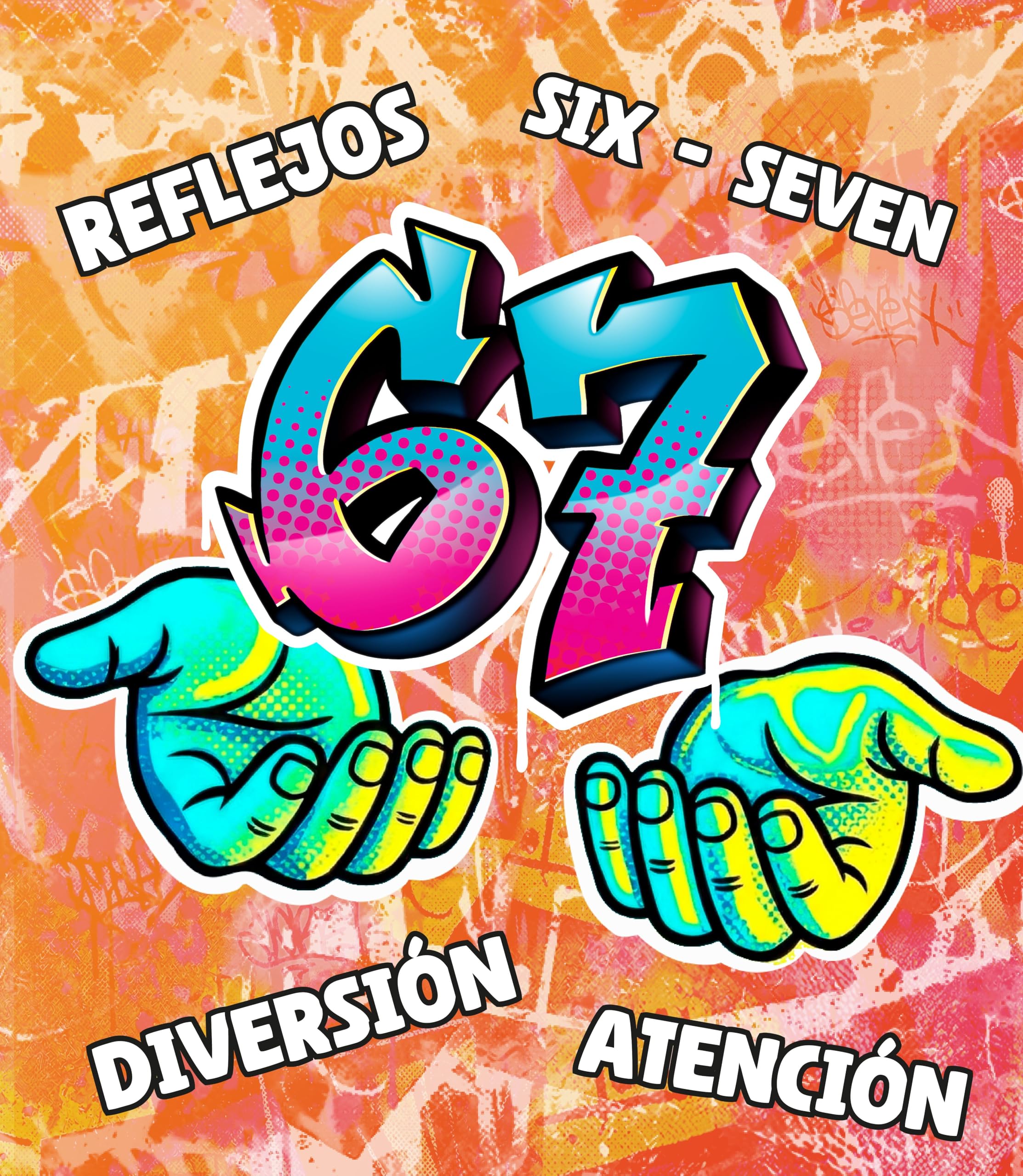 Juego de cartas rápido de reflejos 6-7 | Juego familiar infantil de velocidad y atención | Partidas de 6-7 minutos | 2-7 jugadores | Juego portátil divertido para niños y adultos | Idiomas ES-EN-FR-PT