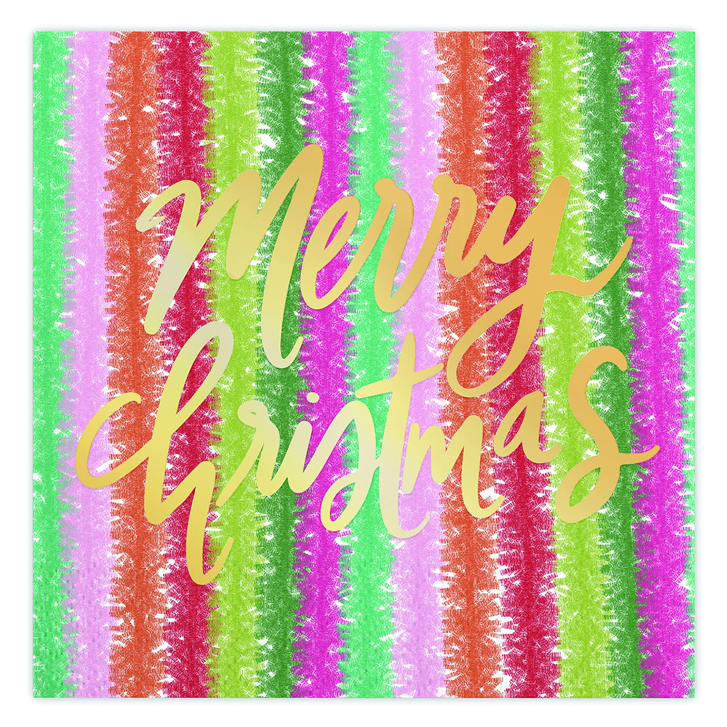 slant collectionsThimblepress Holiday Cocktail/Beverage Paper Napkins, 20-Count, Merry Christmas