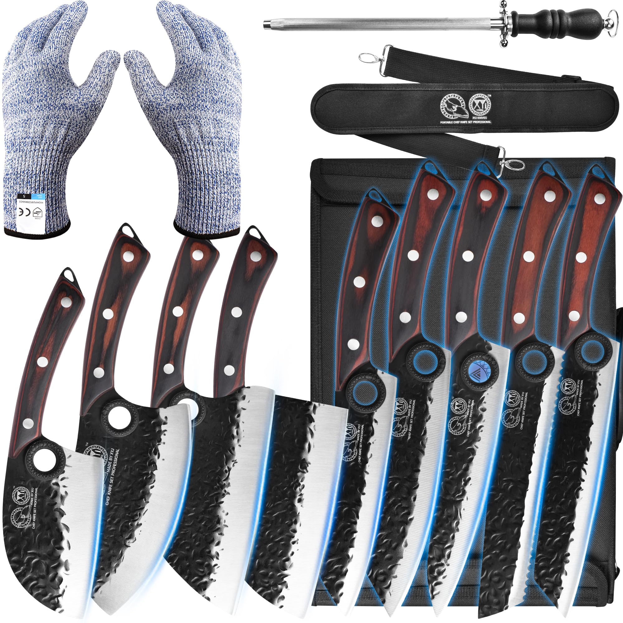 家具じゃないけど....甘辛Mix coordinate set Amazon.com: XYJ Professional Serbian Chef Knife Set with Roll Bag