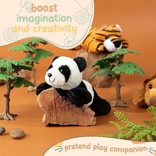 Miniatura 3 de Forest & Twelfth Mini juguetes de peluche de panda, paquete de 12 pequeños animales de peluche, relleno de calcetines para niñas y niños, animal de