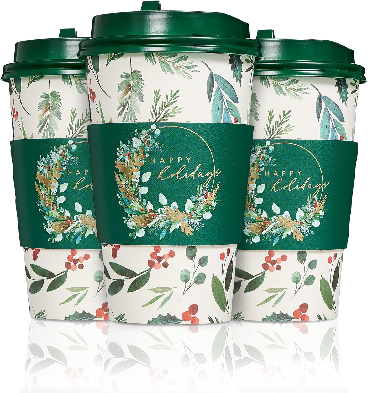 Papyrus Disposable Tabletop Plates Set - Elegant and Sturdy Plates for Any Occasion, Holiday Foliage, Dinnerware Set