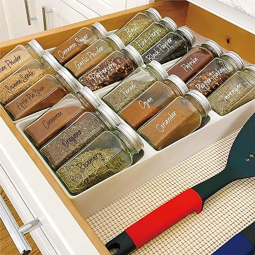 Miniatura 2 de 278 Pcs Clear Spice Labels Stickers Preprinted Waterproof,Small-Stickable -Removable,139 Black+139 White Handwriting Letters, Work on Salt Pepper